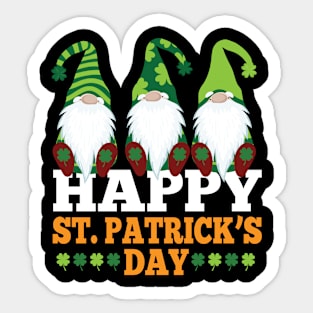 Irish Gnomes St Patricks Day Gnome Shamrock Sticker